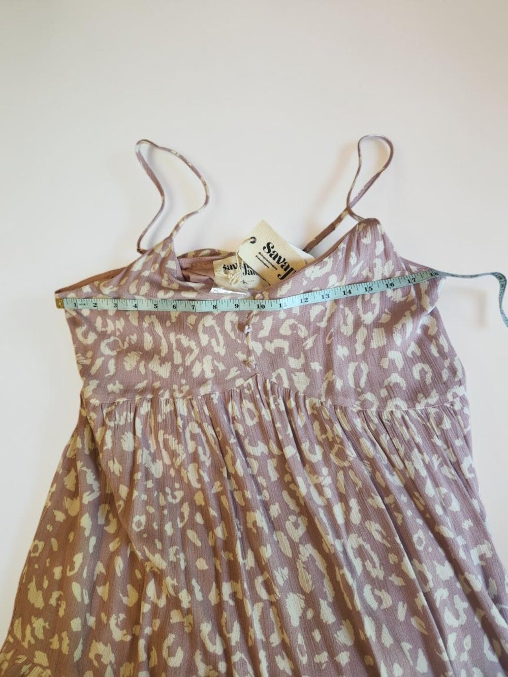 🌸 Savannah Jane Dress Size Large  NWT | Flowy Leopard Print | Adjustable Straps - Picture 8 of 10